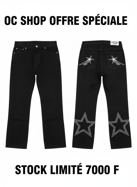 Jean noir étoilé tendance