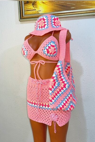 Ensemble de plage au crochet