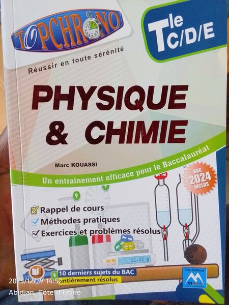 Livre Physique & Chimie BAC