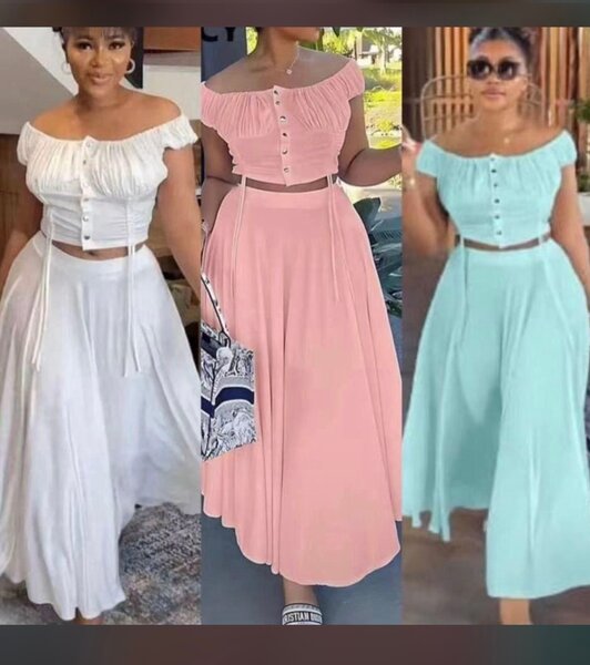 Ensemble jupe longue volante