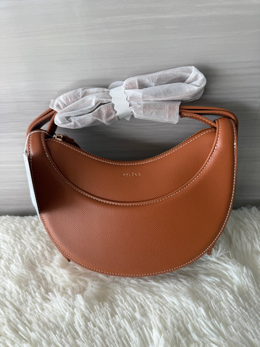 Sac à main cuir bordeau Polene