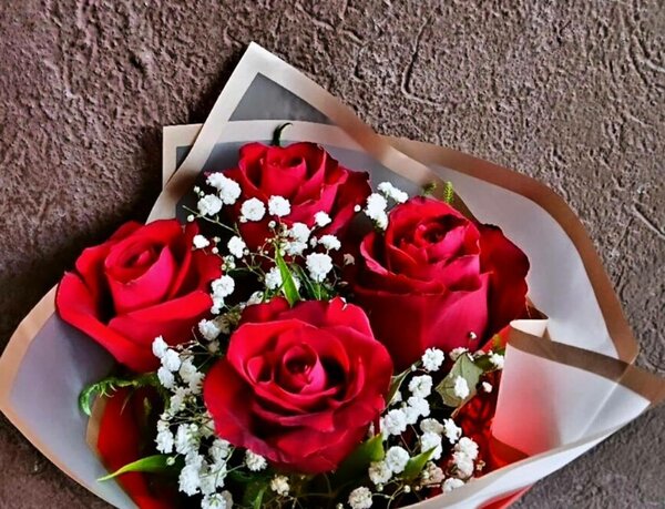 Bouquet de roses rouges