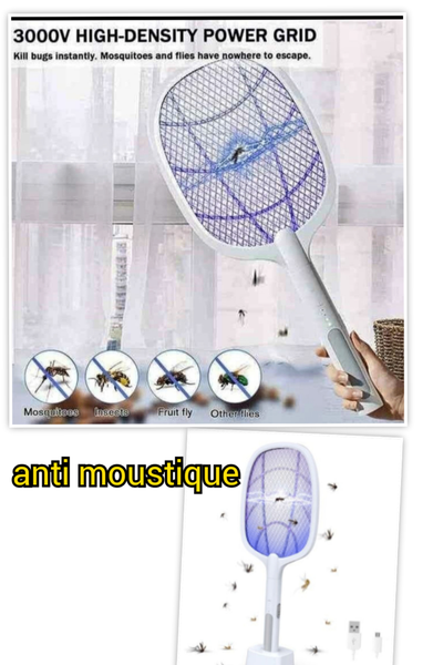 Raquette anti-moustiques électrique
