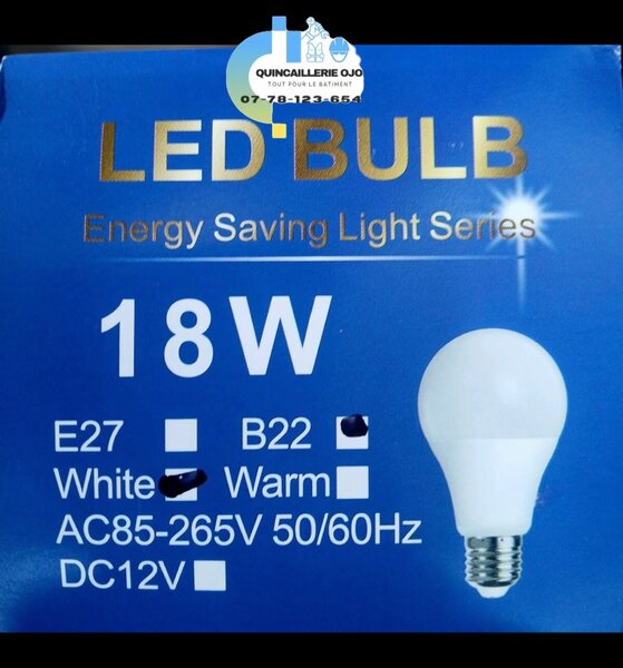 Ampoule led ronde 18 w