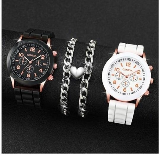2 montre & bracelet Couple