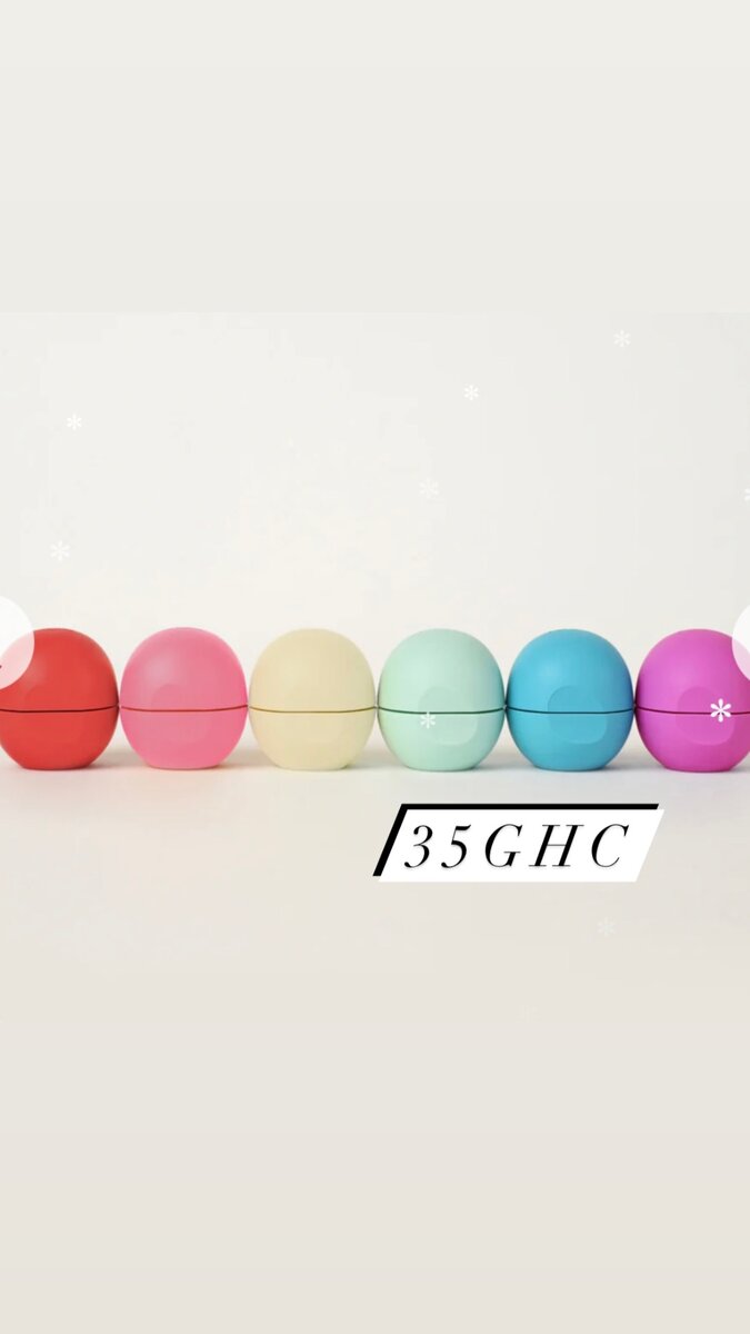 Eos body lotion, hand cream and lip balm