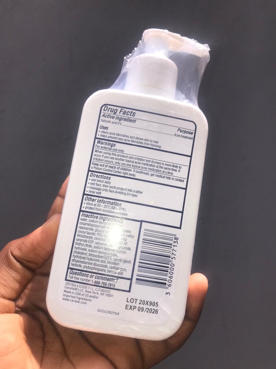 Cera Ve acne control cleanser