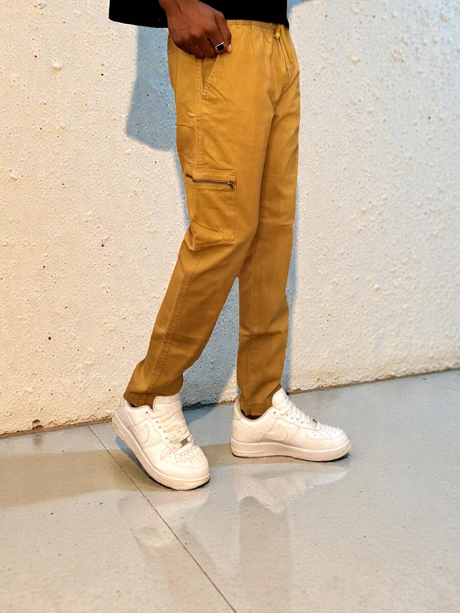 Pantalon cargo homme marron