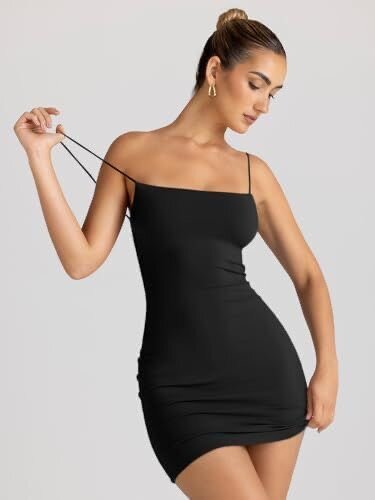 Robe courte noire élégante pour femmes