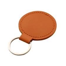 Porte-clés Cuir Rond Élégant