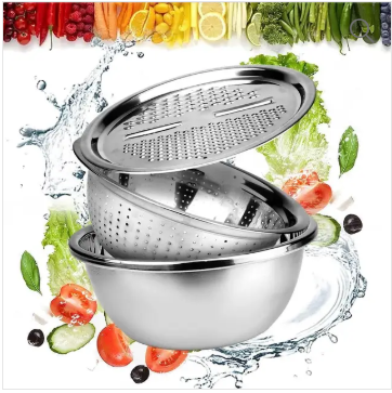 4 in1 Multifunctional Stainless Steel Drain basin Kitchen adjustable blades manual vegetable chopper mandoline slicer