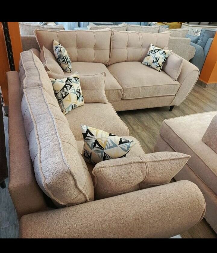 Canapé d'angle convertible en tissu