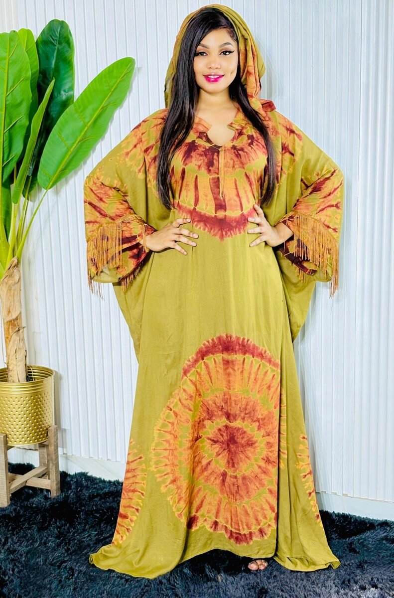 Robe Maxi Kaftan Bohème Tie-Dye