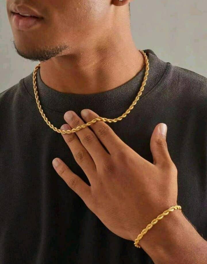 Ensemble Collier et Bracelet Homme