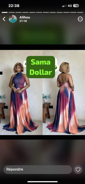 Robe longue dégradée élégante