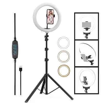 10 inches led ring light with 2.1 m longer tripod