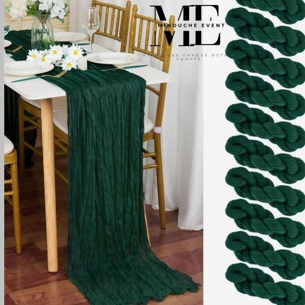 Chemin de table vert élégant