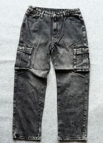 Jean cargo homme délavé