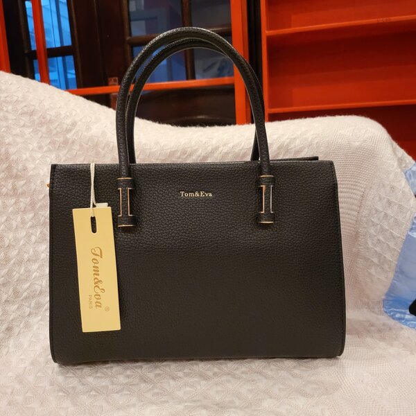Sac fourre-tout noir Tom et EVA pour femme