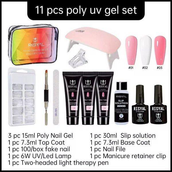 11pcs Polygel Nail Kit