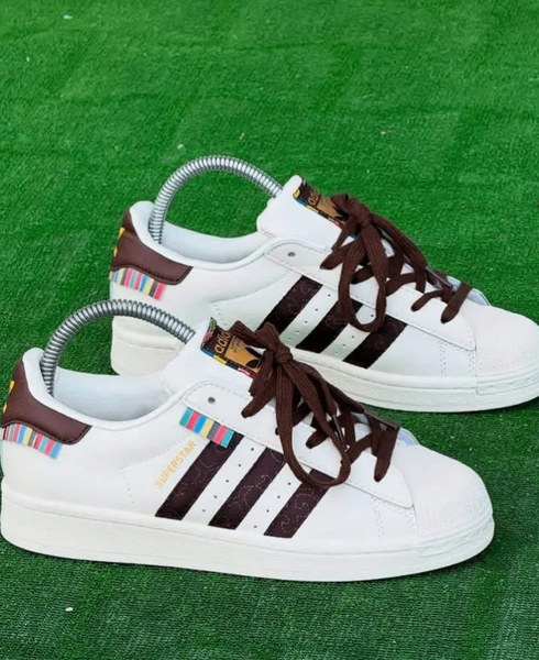 Adidas Superstar Blanc Marron