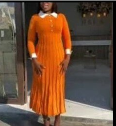 Freesize knitted dress orange