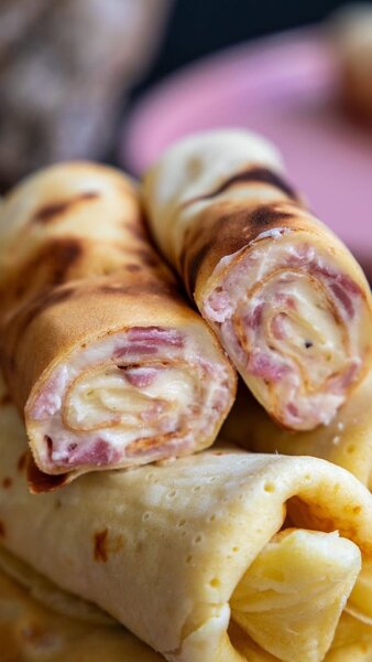 Crêpes au jambon et fromage