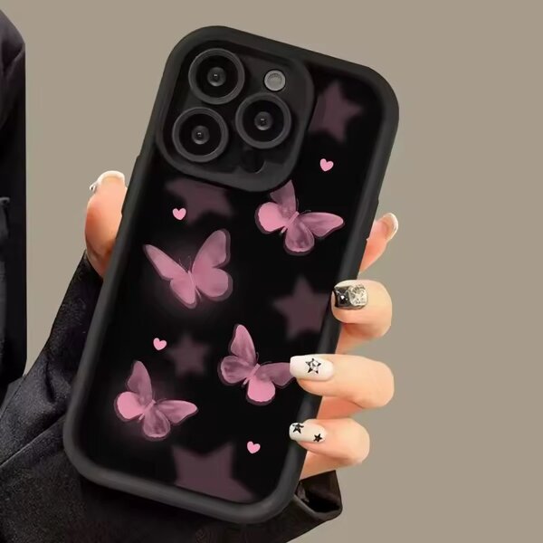 Coque iPhone Papillons Roses