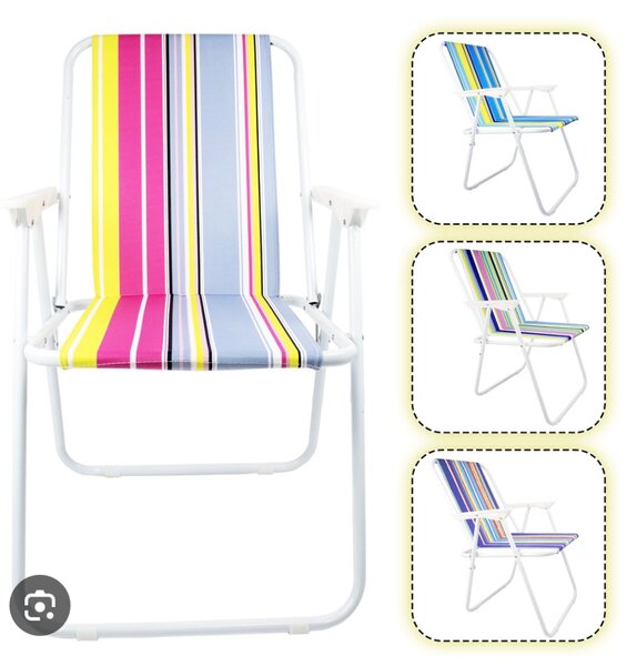 Chaise pliante de jardin multicolore