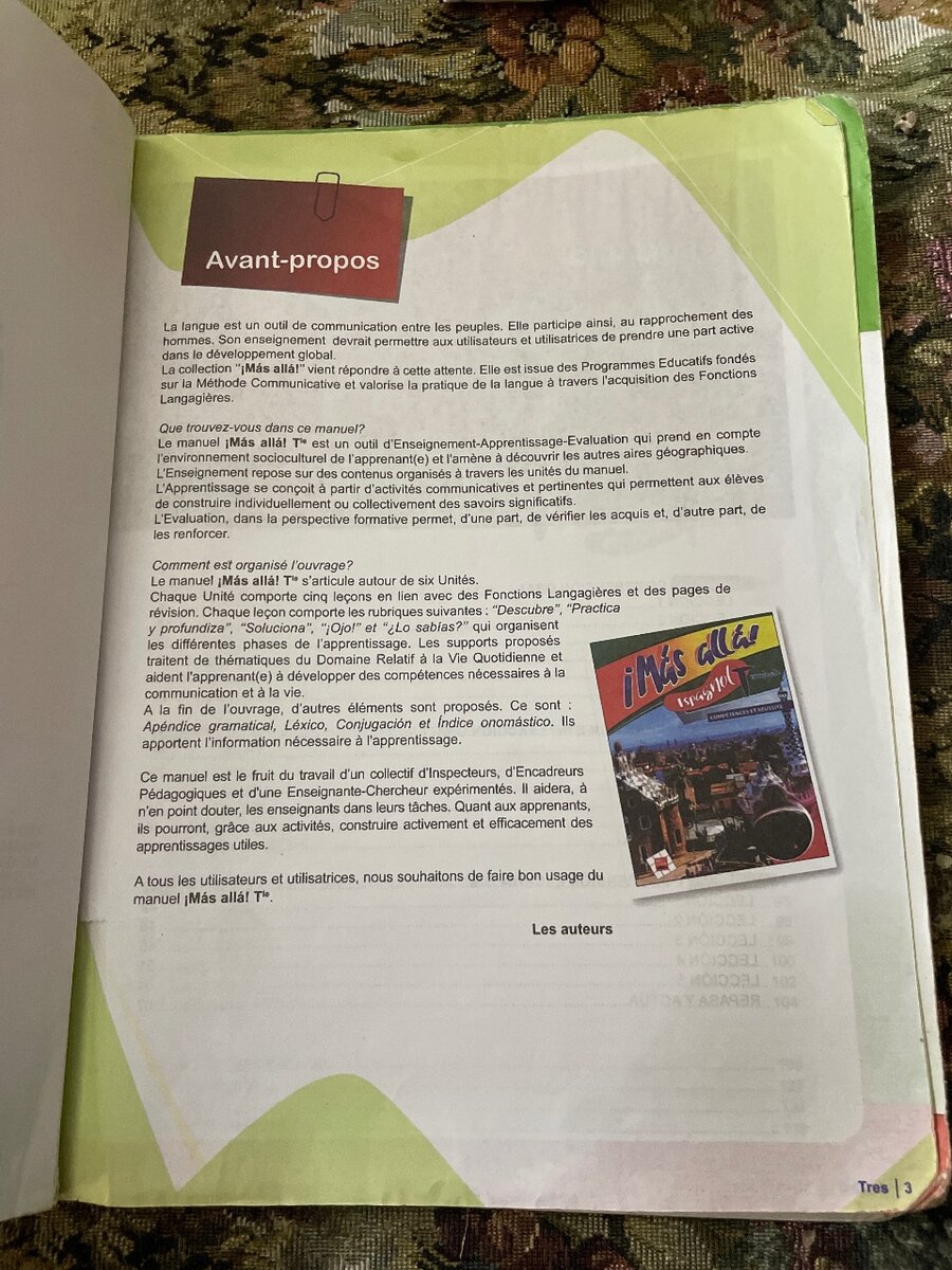 Livre ¡Más Allá! Espagnol