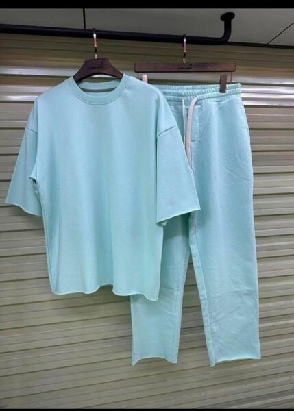 Ensemble de jogging en coton bleu