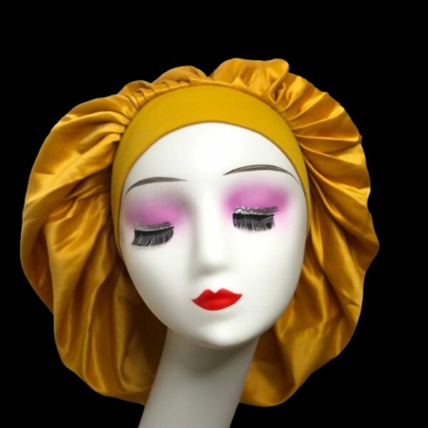 SATIN HAIR BONNET-WIDE BAND