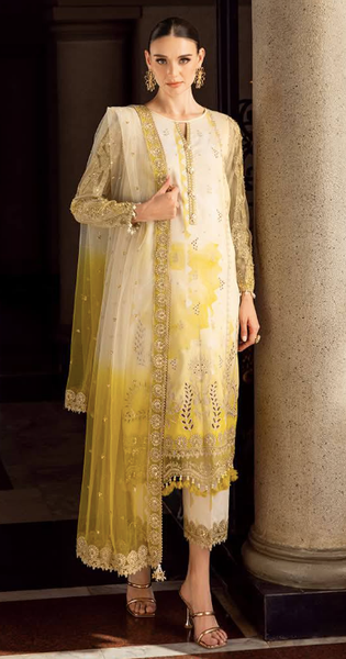 Festive Edition - Unstitched Embroidered Lawn with Handwork & Embroidered Dupatta