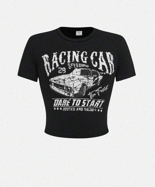 T-shirt crop "Racing Car"
