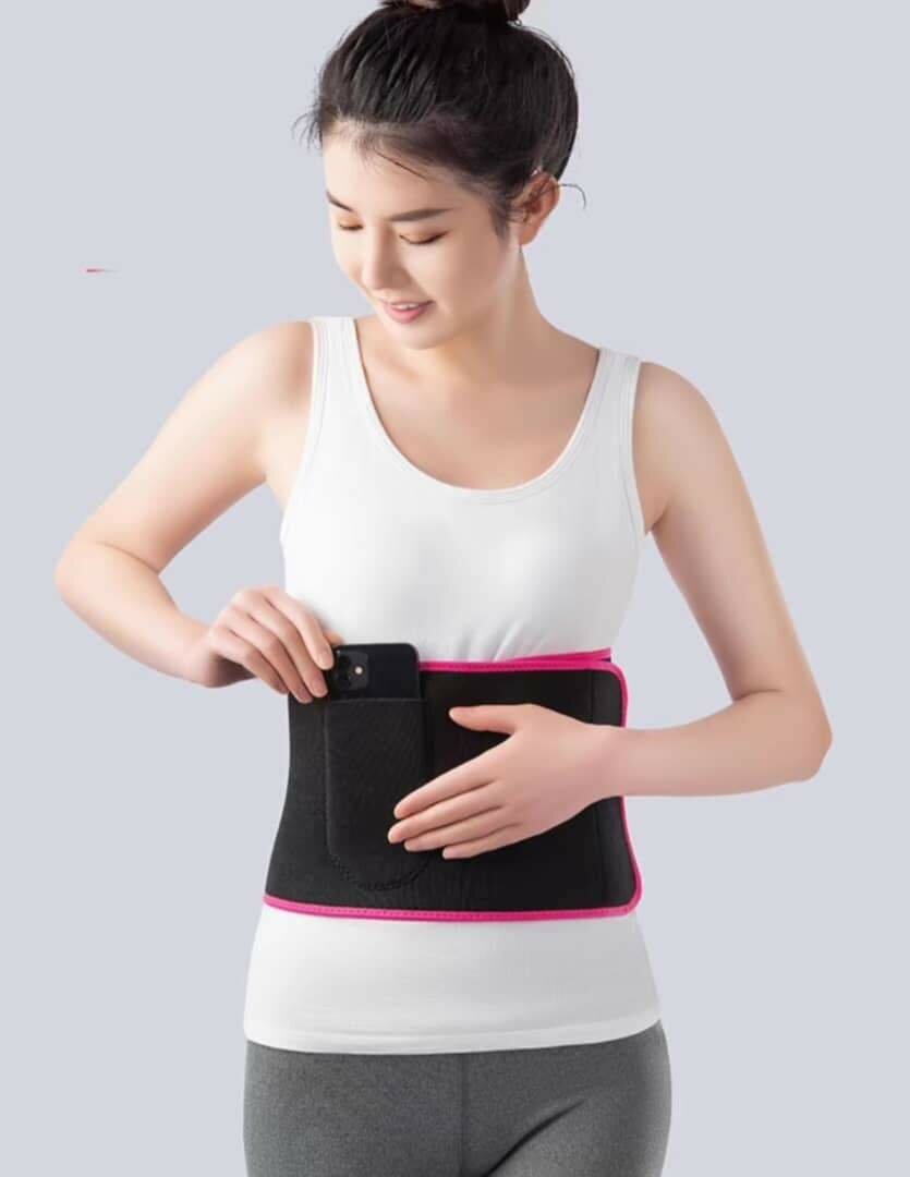 Ceinture de Sudation avec poche pour téléphone Ceinture Abdo