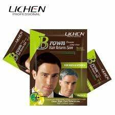 Lichen 10 Dark Broewn Fast instant Hair Dye Color Shampoo