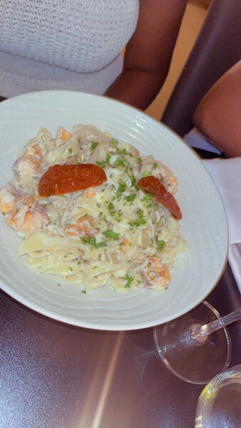 Tagliatelle et gratin de pomme