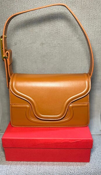 Sac à bandoulière en cuir marron