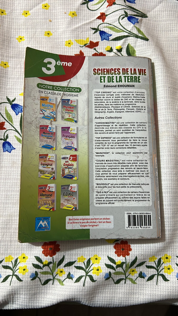 Manuel SVT 3ème O'chrono