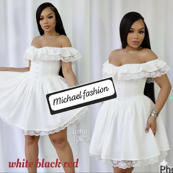 Robe Courte à épaules dénudées Michael Fashion