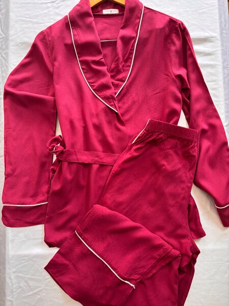 Pyjama en viscose femme rouge