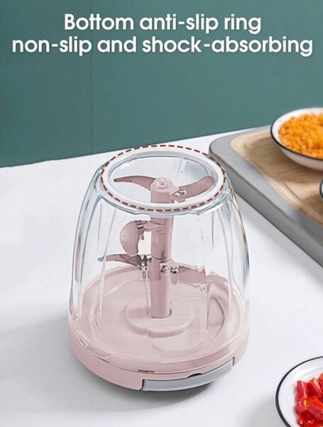 Manual Food Processor Vegetable Chopper, Portable Hand Pull