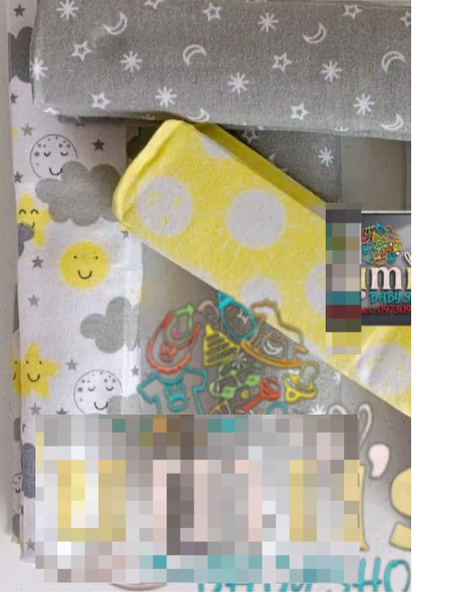 Baby diapers for newborns, flannel cotton, multicolor, set of 4 pieces