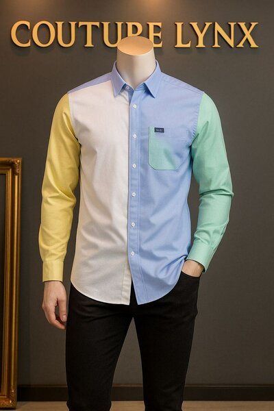 Chemises élégantes multicolores homme
