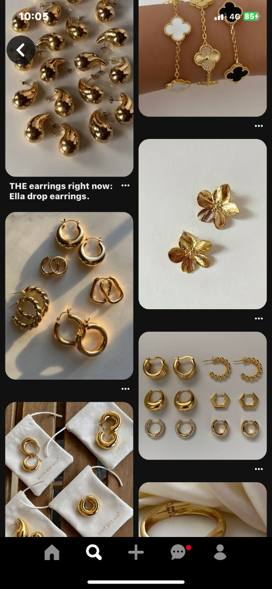 Bracelet et boucle doreille