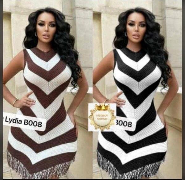 Robe Tricot Graphique Femme