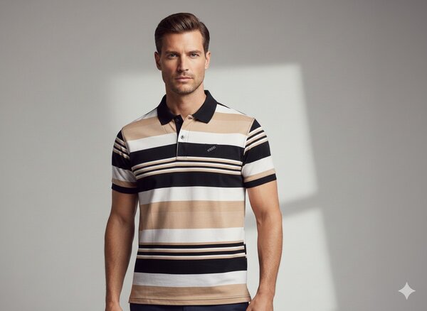 Polo à rayures élégantes