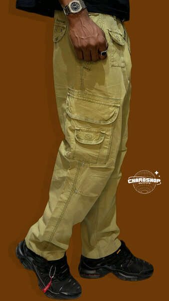 Pantalon cargo homme vert