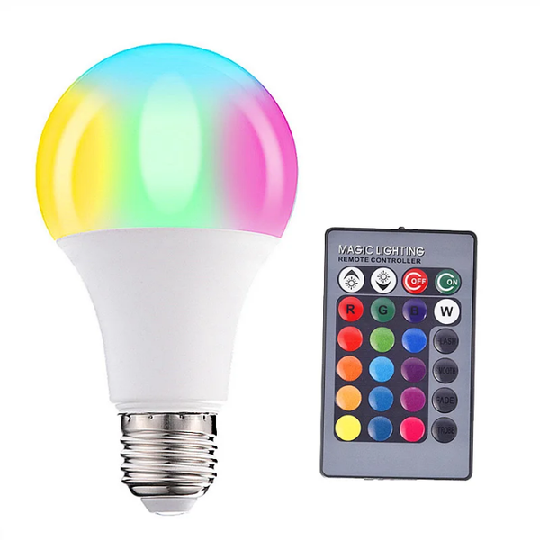 Ampoule LED RVB avec télécommande