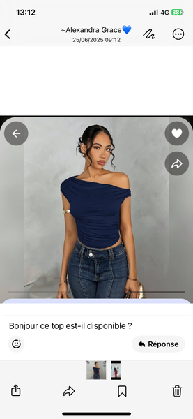 Haut asymétrique femme élégant